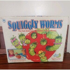 VINTAGE Squiggly Worms WORKS COMPLETE Golden 1991 Kids Apples Toys